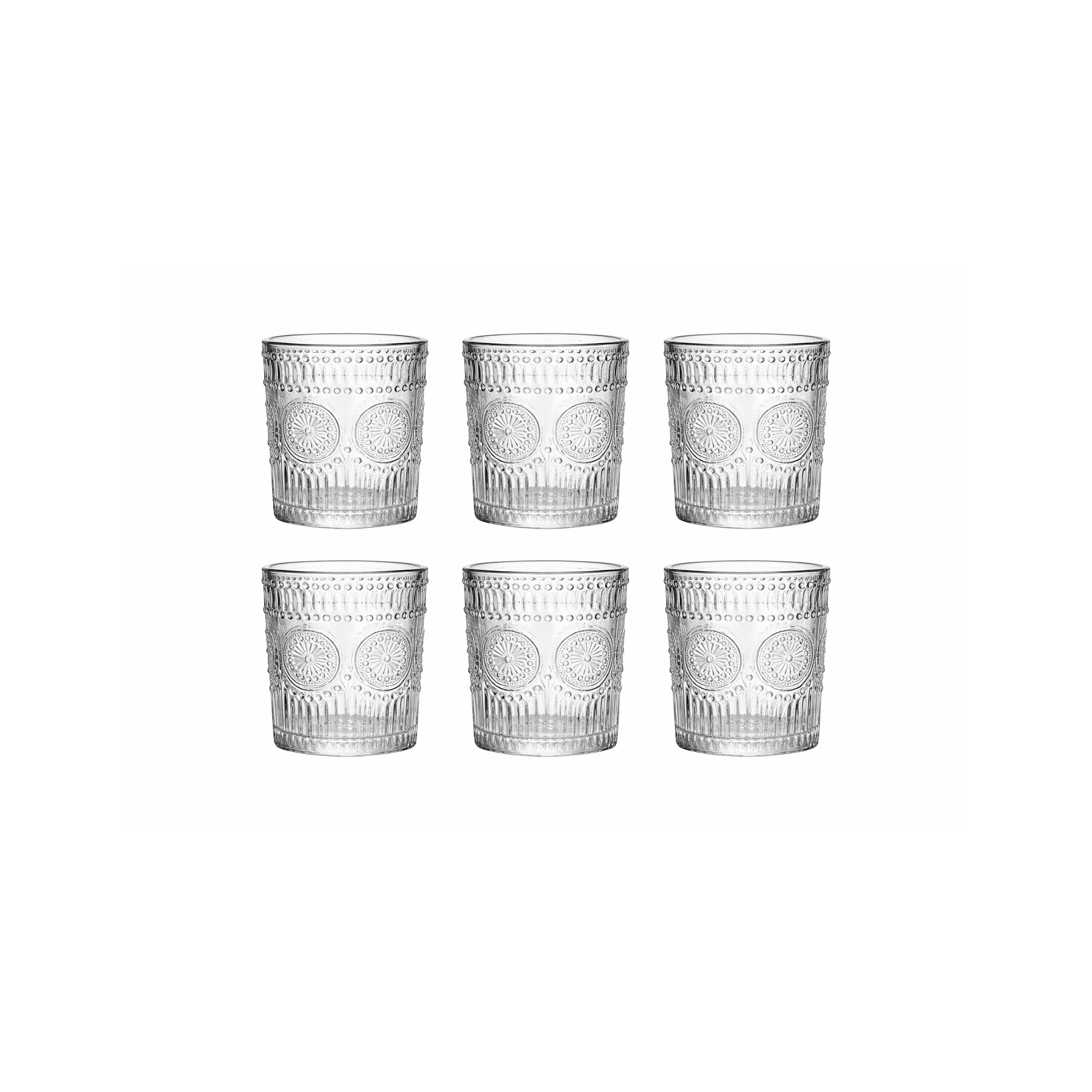 Retro tumbler short glass 6 copë - 320ml