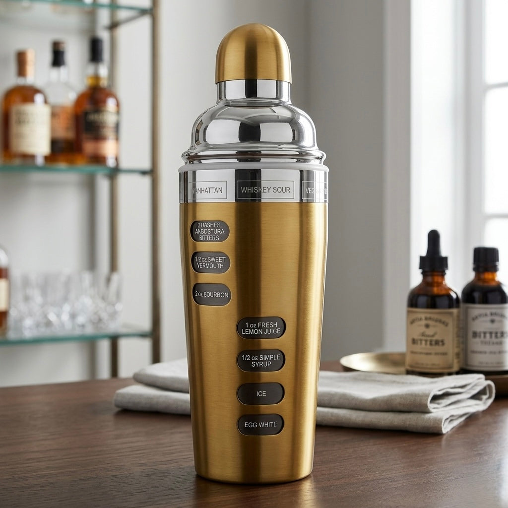Shaker Premium Gold për Kokteje - 75cl